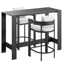Load image into Gallery viewer, Tahoe 3-Piece Outdoor Patio Aluminum Bar Table Set by Modway