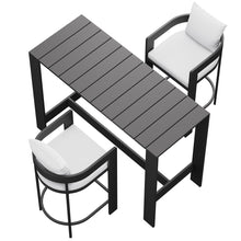 Load image into Gallery viewer, Tahoe 3-Piece Outdoor Patio Aluminum Bar Table Set by Modway