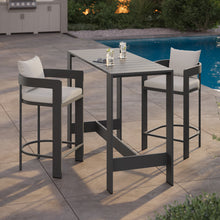 Load image into Gallery viewer, Tahoe 3-Piece Outdoor Patio Aluminum Bar Table Set by Modway