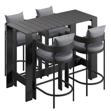 Load image into Gallery viewer, Tahoe 5-Piece Outdoor Patio Bar Table Set by Modway