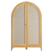 Load image into Gallery viewer, Calista 63 Inch Arched Storage Cabinet With Folding Desk by Modway