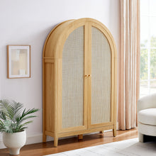 Load image into Gallery viewer, Calista 63 Inch Arched Storage Cabinet With Folding Desk by Modway