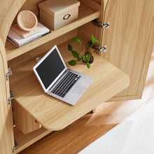 Load image into Gallery viewer, Calista 63 Inch Arched Storage Cabinet With Folding Desk by Modway