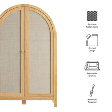 Load image into Gallery viewer, Calista 63 Inch Arched Storage Cabinet With Folding Desk by Modway