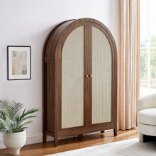 Load image into Gallery viewer, Calista 63 Inch Arched Storage Cabinet With Folding Desk by Modway