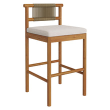 Load image into Gallery viewer, Eleni Outdoor Patio Teak Wood Bar Stools Set of 2 by Modway