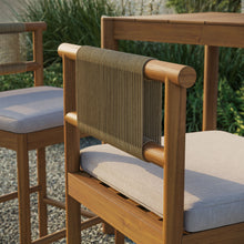 Load image into Gallery viewer, Eleni Outdoor Patio Teak Wood Bar Stools Set of 2 by Modway