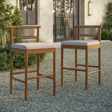 Load image into Gallery viewer, Eleni Outdoor Patio Teak Wood Bar Stools Set of 2 by Modway