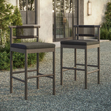 Load image into Gallery viewer, Eleni Outdoor Patio Teak Wood Bar Stools Set of 2 by Modway
