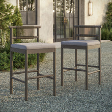 Load image into Gallery viewer, Eleni Outdoor Patio Teak Wood Bar Stools Set of 2 by Modway