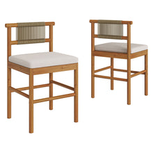 Load image into Gallery viewer, Eleni Outdoor Patio Teak Wood Counter Stools Set of 2 by Modway