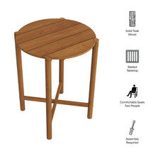 Load image into Gallery viewer, Eleni Round 35 Inch Outdoor Patio Teak Wood Round Bar Table by Modway