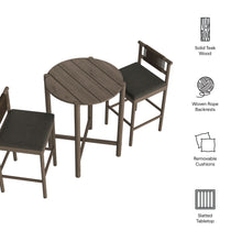 Load image into Gallery viewer, Eleni 3-Piece Outdoor Patio Teak Wood Bar Set by Modway