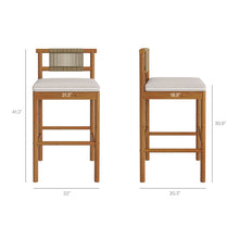 Load image into Gallery viewer, Eleni 5-Piece Outdoor Patio Teak Wood Bar Set by Modway