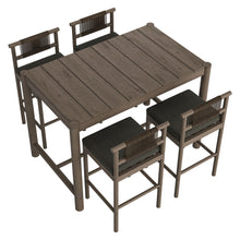 Load image into Gallery viewer, Eleni 5-Piece Outdoor Patio Teak Wood Bar Set by Modway