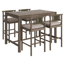 Load image into Gallery viewer, Eleni 5-Piece Outdoor Patio Teak Wood Bar Set by Modway