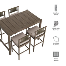 Load image into Gallery viewer, Eleni 5-Piece Outdoor Patio Teak Wood Bar Set by Modway
