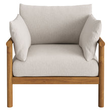 Load image into Gallery viewer, Eleni 2-Piece Outdoor Patio Teak Wood Armchair and Ottoman Set by Modway
