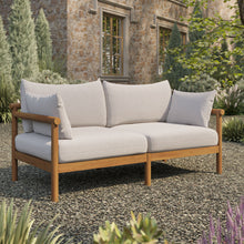 Load image into Gallery viewer, Eleni Outdoor Patio Teak Wood Loveseat by Modway