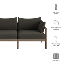 Load image into Gallery viewer, Eleni Outdoor Patio Teak Wood Loveseat by Modway