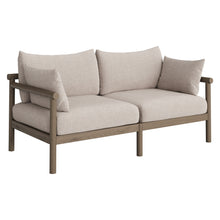 Load image into Gallery viewer, Eleni Outdoor Patio Teak Wood Loveseat by Modway
