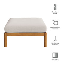Load image into Gallery viewer, Eleni Square Outdoor Patio Teak Wood Ottoman by Modway