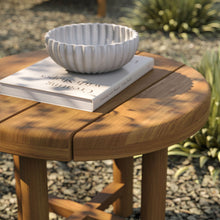 Load image into Gallery viewer, Eleni 20-Inch Round Outdoor Patio Teak Wood Side Table by Modway