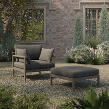 Load image into Gallery viewer, Eleni 2-Piece Outdoor Patio Teak Wood Armchair and Ottoman Set by Modway