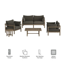 Load image into Gallery viewer, Eleni 5-Piece Outdoor Patio Teak Wood Furniture Set by Modway