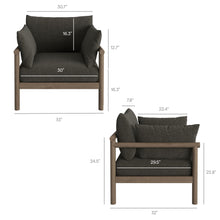 Load image into Gallery viewer, Eleni 4-Piece Outdoor Patio Teak Wood Sofa Set by Modway