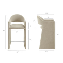 Load image into Gallery viewer, Talia 41 Inch Upholstered Fabric Bar Stool by Modway