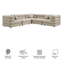 Load image into Gallery viewer, Jubilee 5-Piece Upholstered Modular L-Shaped Sofa Set by Modway