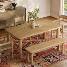 Load image into Gallery viewer, Alvia 6-Piece Oak Wood Dining Table and Seating Set by Modway