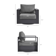 Load image into Gallery viewer, Tahoe Outdoor Patio Powder-Coated Aluminum Swivel Armchair by Modway
