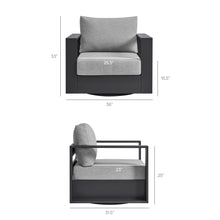 Load image into Gallery viewer, Tahoe Outdoor Patio Powder-Coated Aluminum Swivel Armchair by Modway