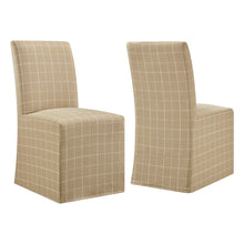 Load image into Gallery viewer, Aster Linen Cotton Blend Slipcovered Dining Chairs Set of 2 by Modway