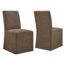 Load image into Gallery viewer, Aster Slub Weave Fabric Slipcovered Dining Chairs Set of 2 by Modway