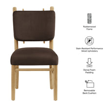 Load image into Gallery viewer, Mauden Performance Velvet Dining Side Chairs Set of 2 by Modway