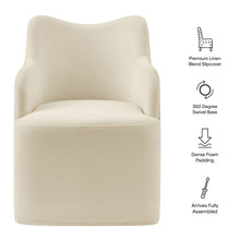 Load image into Gallery viewer, Cordelle Linen Blend Swivel Dining Chair by Modway