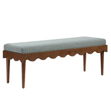 Load image into Gallery viewer, Mirette Scalloped Edge Striped Accent Bench by Modway