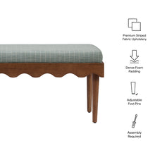Load image into Gallery viewer, Mirette Scalloped Edge Striped Accent Bench by Modway