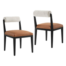 Load image into Gallery viewer, Kai Boucle and Vegan Leather Dining Chair Set of 2 by Modway