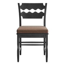 Load image into Gallery viewer, Jax Oak Wood Dining Chair With Wavy Razor Back and Cushion Set of 2 by Modway