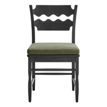 Load image into Gallery viewer, Jax Oak Wood Dining Chair With Wavy Razor Back and Cushion Set of 2 by Modway