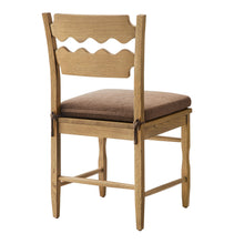 Load image into Gallery viewer, Jax Oak Wood Dining Chair With Wavy Razor Back and Cushion Set of 2 by Modway
