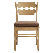 Load image into Gallery viewer, Jax Oak Wood Dining Chair With Wavy Razor Back and Cushion Set of 2 by Modway
