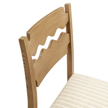 Load image into Gallery viewer, Jax Oak Wood Dining Chair With Wavy Razor Back and Cushion Set of 2 by Modway