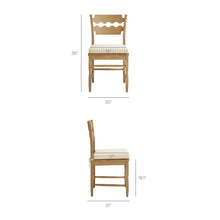 Load image into Gallery viewer, Jax Oak Wood Dining Chair With Wavy Razor Back and Cushion Set of 2 by Modway