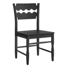 Load image into Gallery viewer, Jax Oak Wood Dining Chair With Wavy Razor Back Set of 2 by Modway