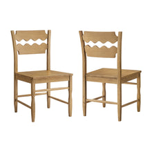 Load image into Gallery viewer, Jax Oak Wood Dining Chair With Wavy Razor Back Set of 2 by Modway